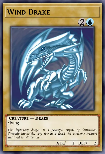 Blue-Eyes White Dragon as Wind Drake